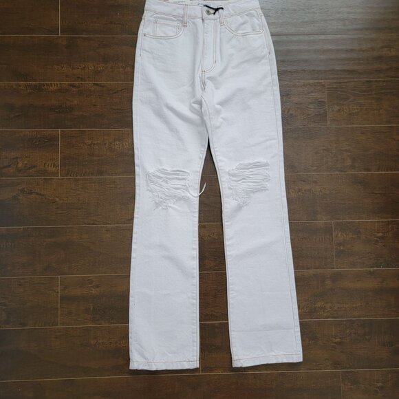 WeWoreWhat Icon Jeans Womens 27 White Cottage Country Timeless Classic Y2K - Picture 2 of 8